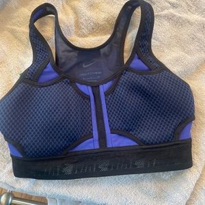 NIKE Ultra Breathe SPORTS BRA blue small Pro Running Support Sz s